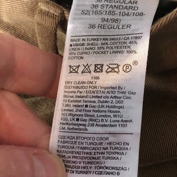 BANANA REPUBLIC Italian Cotton Linen Suit Pant - 36R 809143 - Picture 6 of 7